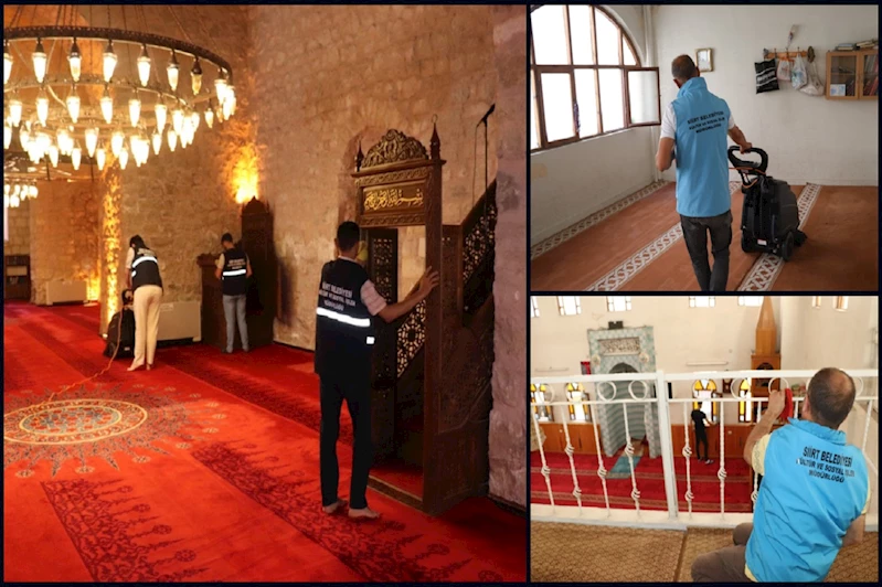 Siirt’te camiler Kurban Bayramı’na temizlikle hazırlanıyor