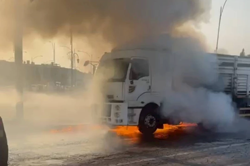 Balata yangını sonucu çekici kullanılamaz hale geldi