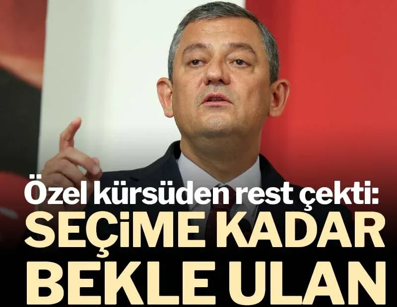 Özgür Özel kürsüden rest çekti: 