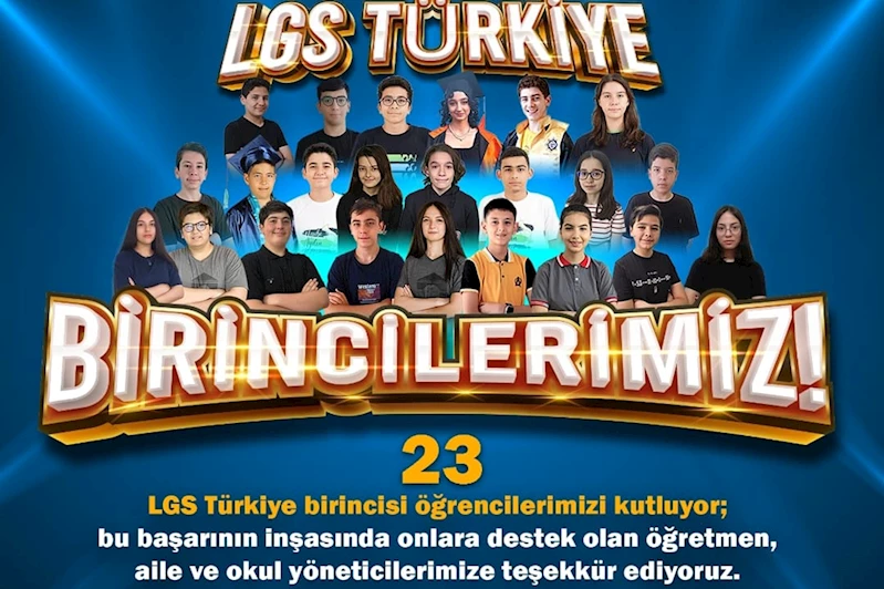 Gaziantep’ten LGS’de 23 Türkiye birincisi