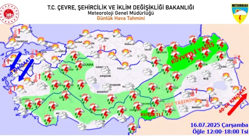 Türkiye genelinde sağanak ve toz taşınımı uyarısı: Hafta sonu yağışlar kuvvetlenecek 