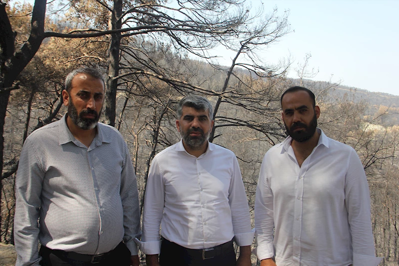 HÜDA PAR  Milletvekili Dinç, Karaali’de orman yangını bölgesinde incelemelerde bulundu