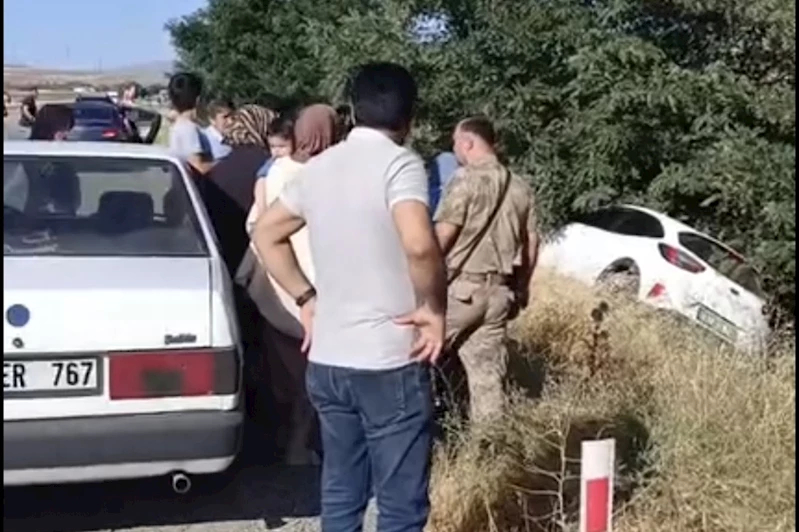 Elazığ-Bingöl kara yolunda trafik kazası: Araç şarampole devrildi
