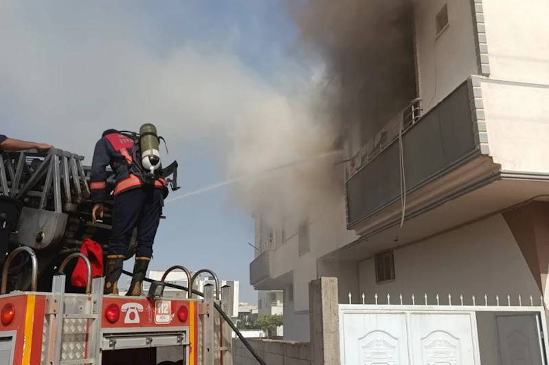 Mardin’de evde çıkan yangında bir kişi dumandan etkilendi