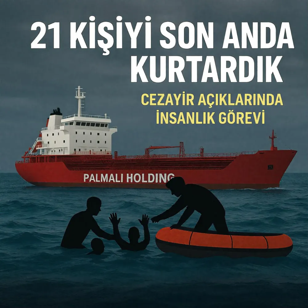 Palmali Holding’e Ait Gemi Cezayir Açıklarında 21 Göçmeni Kurtardı