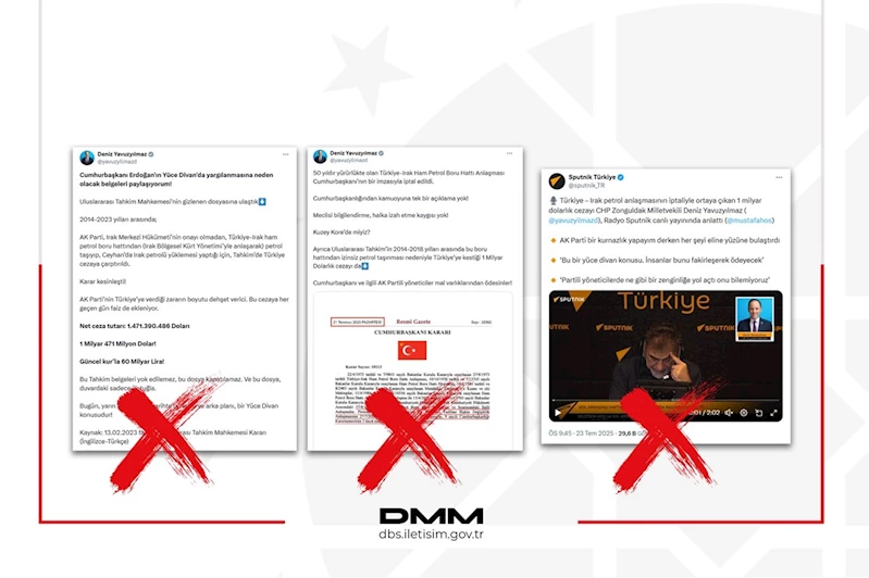 DMM’den CHP’li Yavuzyılmaz’ın petrol boru hattı ve tahkim süreci açıklamalarına yanıt