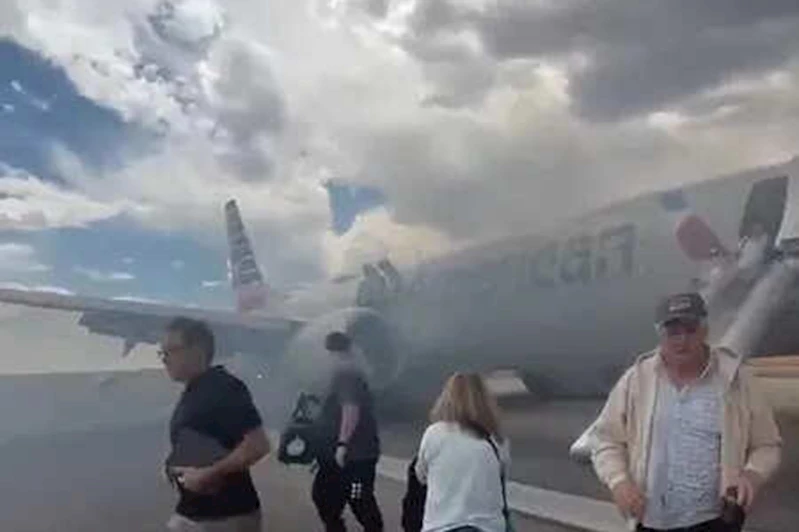 179 kişiyi taşıyan yolcu uçağı kalkış sırasında birden alev aldı