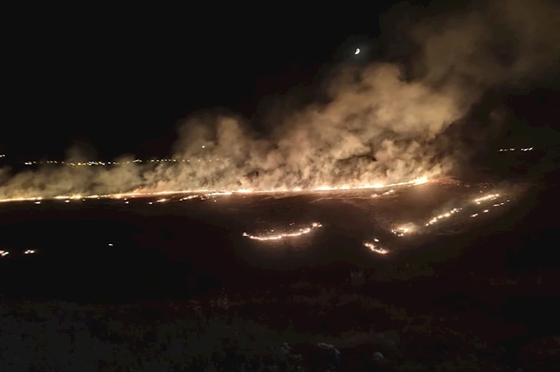 Siirt’te tarım arazilerinde anız yangını: Söndürme çalışmaları sürüyor