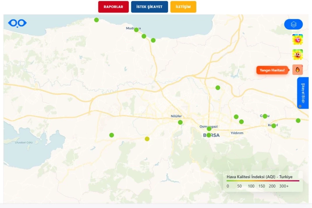 Bursa Büyükşehir yangın noktalarını anlık gösterecek