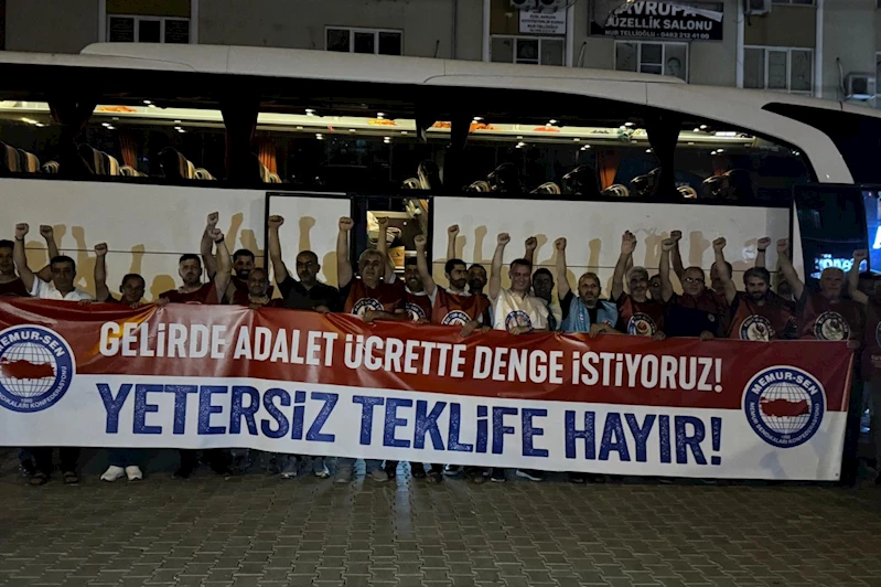Mardin Memur-Sen üyeleri Ankara’daki eylem için yola çıktı