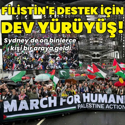 Avustralya’da on binler Filistin için yürüdü