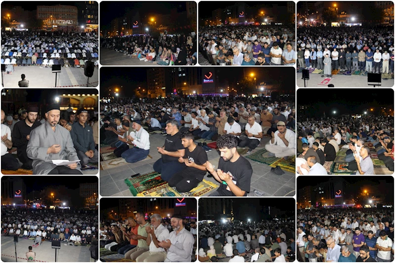 Şeyh Said Meydanında eller Gazze için semaya açıldı