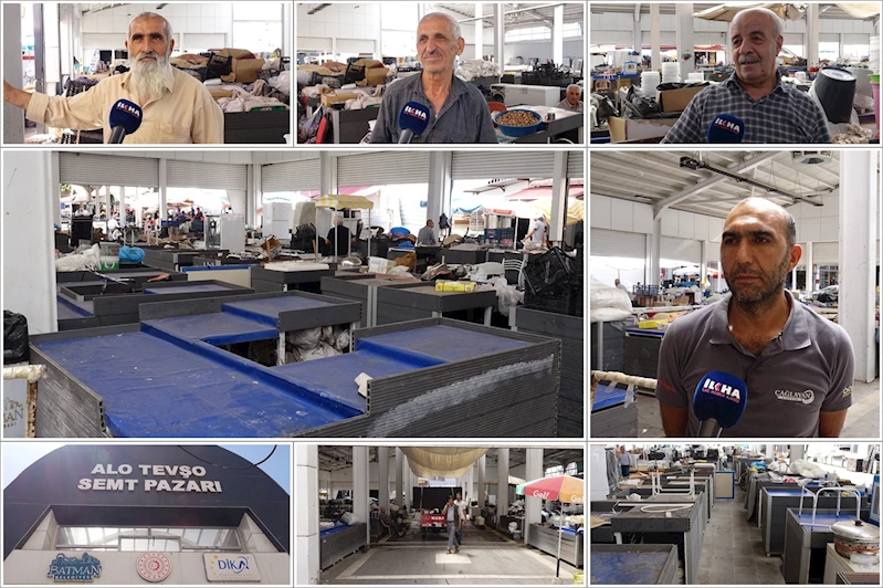 Bir zamanlar dolu olan Alo Tevşo Pazarında şimdi sessizlik hâkim