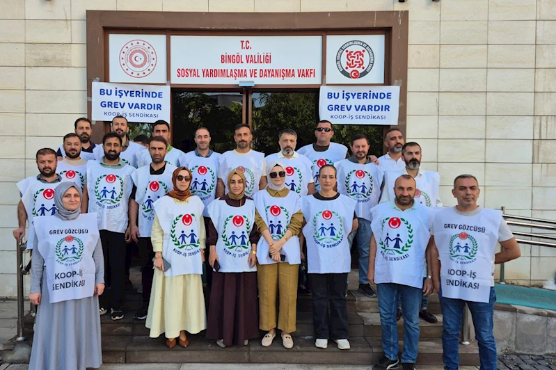 Bingöl’de SYDV personeli grevde