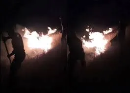 Kars’ta anız yangını paniği: Hızlı müdahale büyümeyi önledi