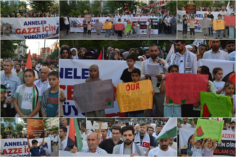 Siirt’te “Gazze Ölüyor, ayağa kalk!” çağrısıyla yaşanan soykırıma tepki gösterildi