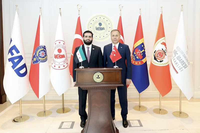 Bakan Yerlikaya, Suriye İçişleri Bakanı Hattab ile görüştü