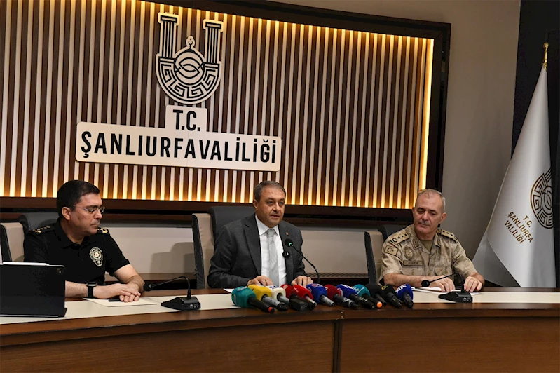 Şanlıurfa Valisi Hasan Şıldak Temmuz ayına ilişkin asayiş ve güvenlik verilerini paylaştı