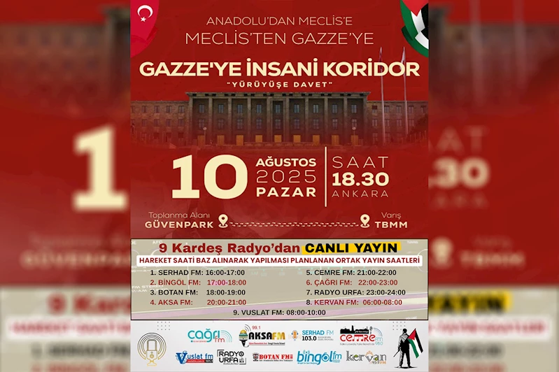 9 radyodan Gazze için ortak yayın