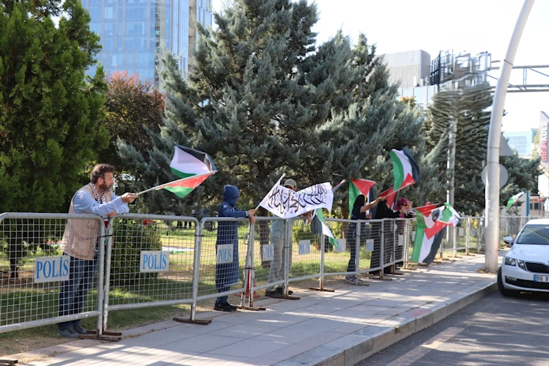 ABD Büyükelçiliği önündeki Gazze nöbeti 21. gününde devam ediyor
