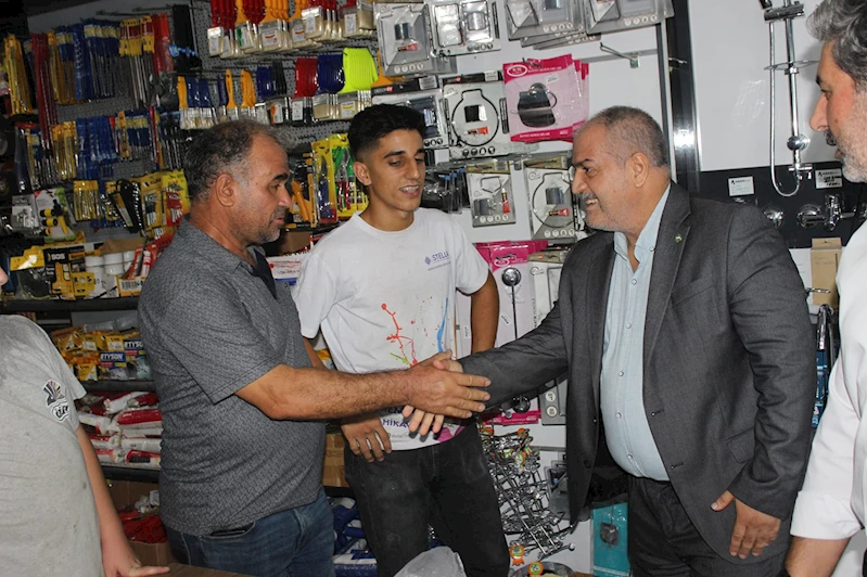 Mersin HÜDA PAR heyetinden Toroslar esnafına ziyaret
