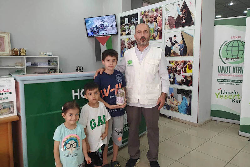 Çocuklardan Gazze’ye anlamlı destek