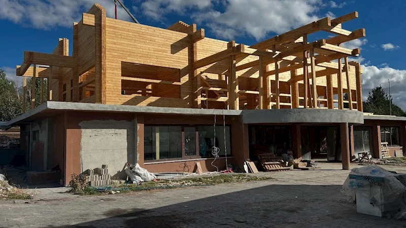 Arpaçay kütük ev projesi şekillenmeye başladı