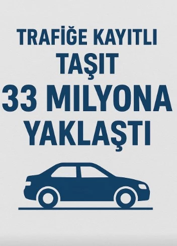 Türkiye’de Taşıt Sayısı 33 Milyona Yaklaştı