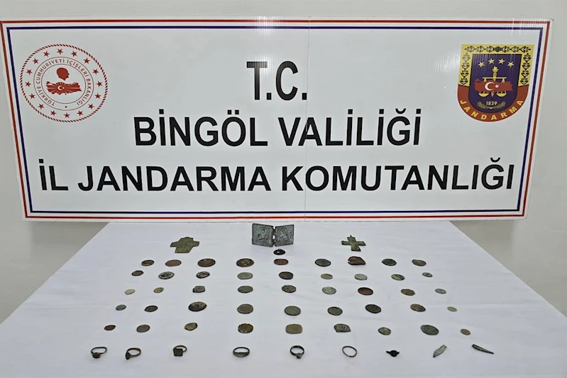 Bingöl’de tarihi eser operasyonu: 58 parça eser ele geçirildi