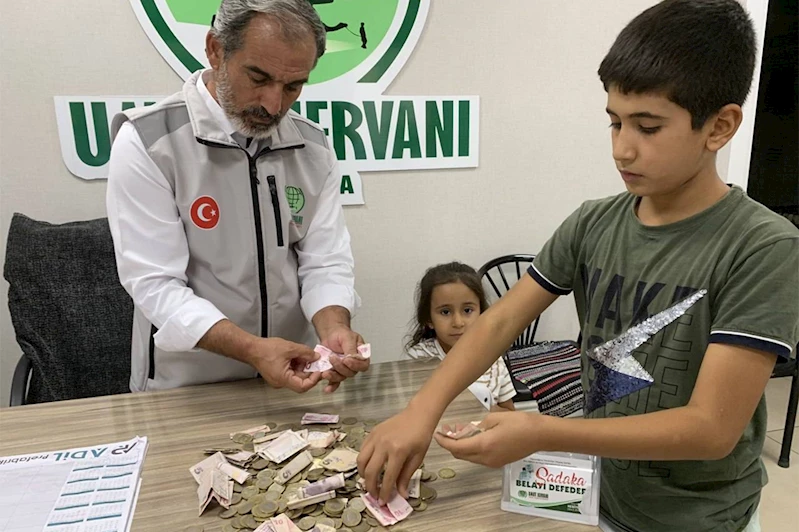 Şanlıurfa’da küçük yüreklerden Gazze’ye anlamlı bağış