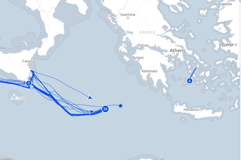 Küresel Sumud Filosu gemilerini takip eden çok sayıda drone görüldü