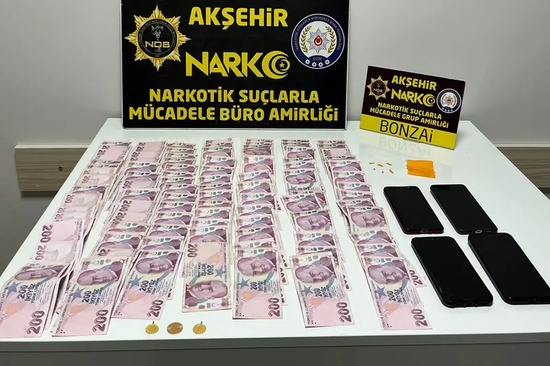Akşehir’de uyuşturucu operasyonunda 6 gözaltı