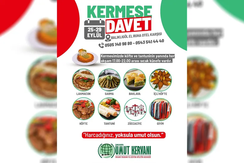 Şanlıurfa’da ihtiyaç sahipleri için Umut Kervanı kermes düzenliyor