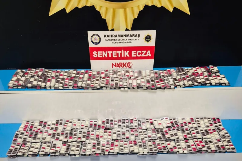 Kahramanmaraş’ta 5 binden fazla sentetik hap ele geçirildi