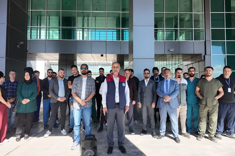 Hastanede saldırıya uğrayan doktor için basın açıklaması gerçekleştirildi