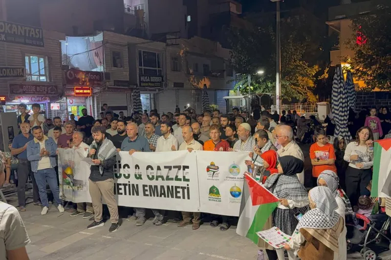 Mazıdağı halkı Küresel Sumud Filosu’na destek için meydanlara indi