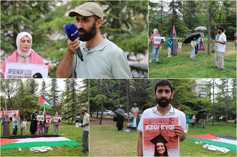 ABD Büyükelçiliği önündeki Gazze nöbeti 17. günde de devam ediyor