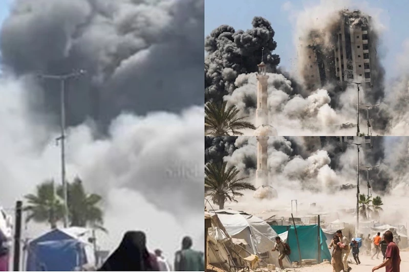 İşgal rejimi Müşteha Kulesi’ni canlı yayında vurdu