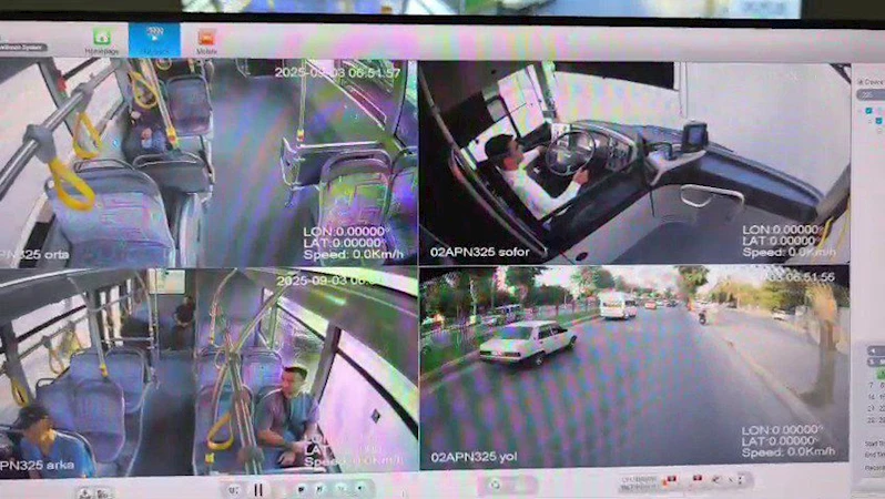 Adıyaman Belediyesi’nde çalışan halk otobüsü şoförünün duyarlılığı faciayı önledi  - Videolu Haber